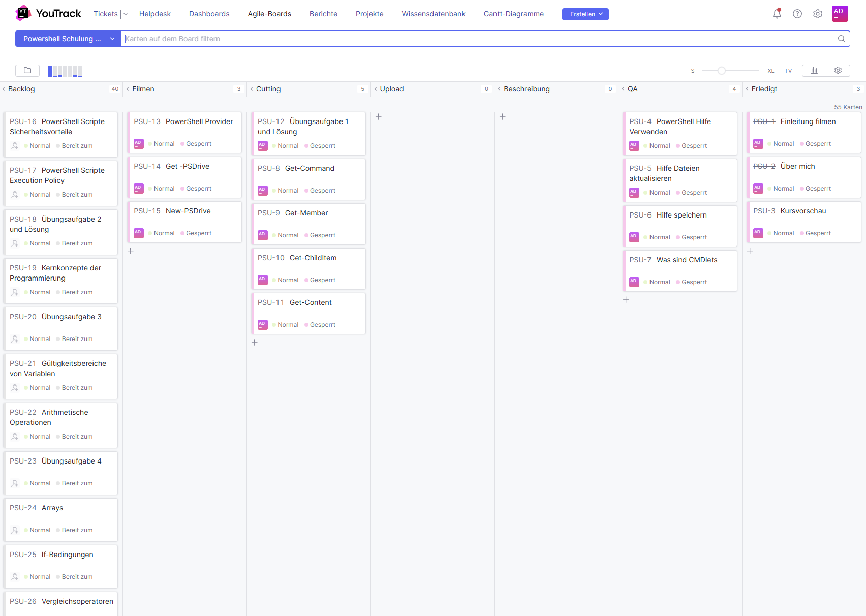 YouTrack Kanban Board